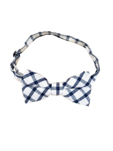 White Checkered Bow Tie
